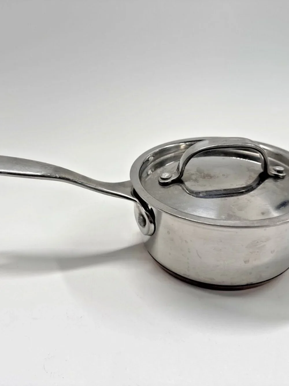 Revere Ware SX Stainless Steel Sauce Pan & Lid Set 1 Qt Heavy Duty Copper Bottom
